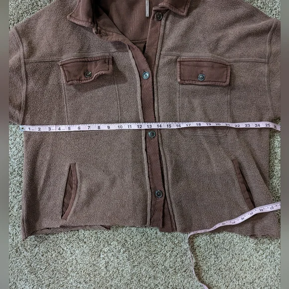 Free People Ruby Jacket Date Night Size Large Pockets Elbow Patches - Picture 16 of 16